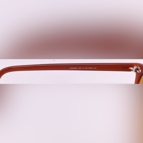 Eco Thames Brown Oval Sunglasses Frames Only - Picture 8 of 8